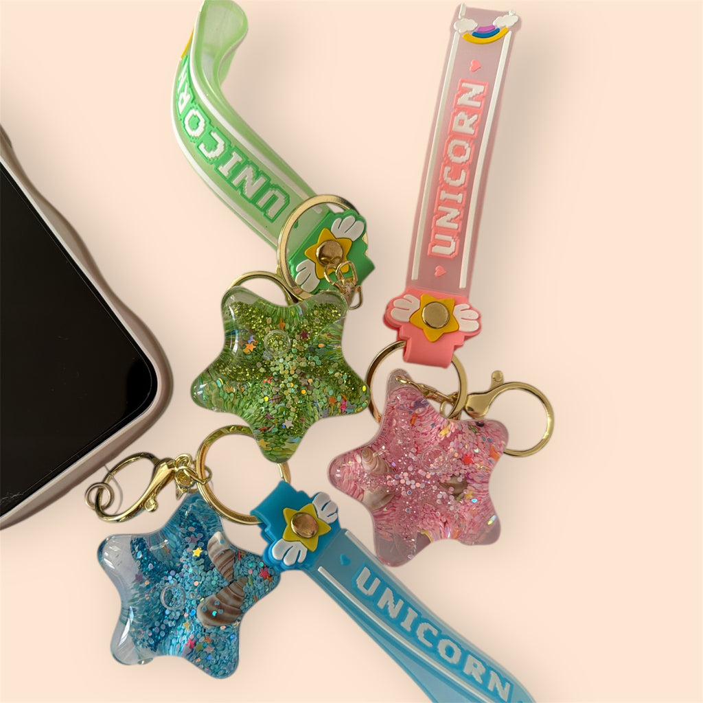 Porte clé Etoile glitter