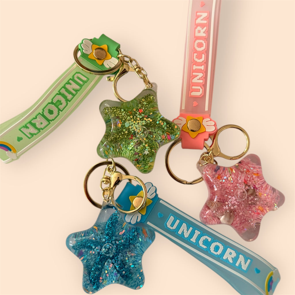 Porte clé Etoile glitter